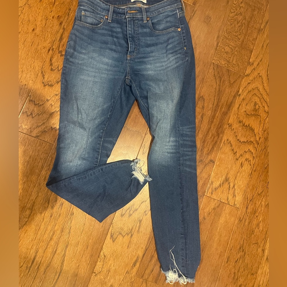 Loft indigo mid-rise skinny jeans